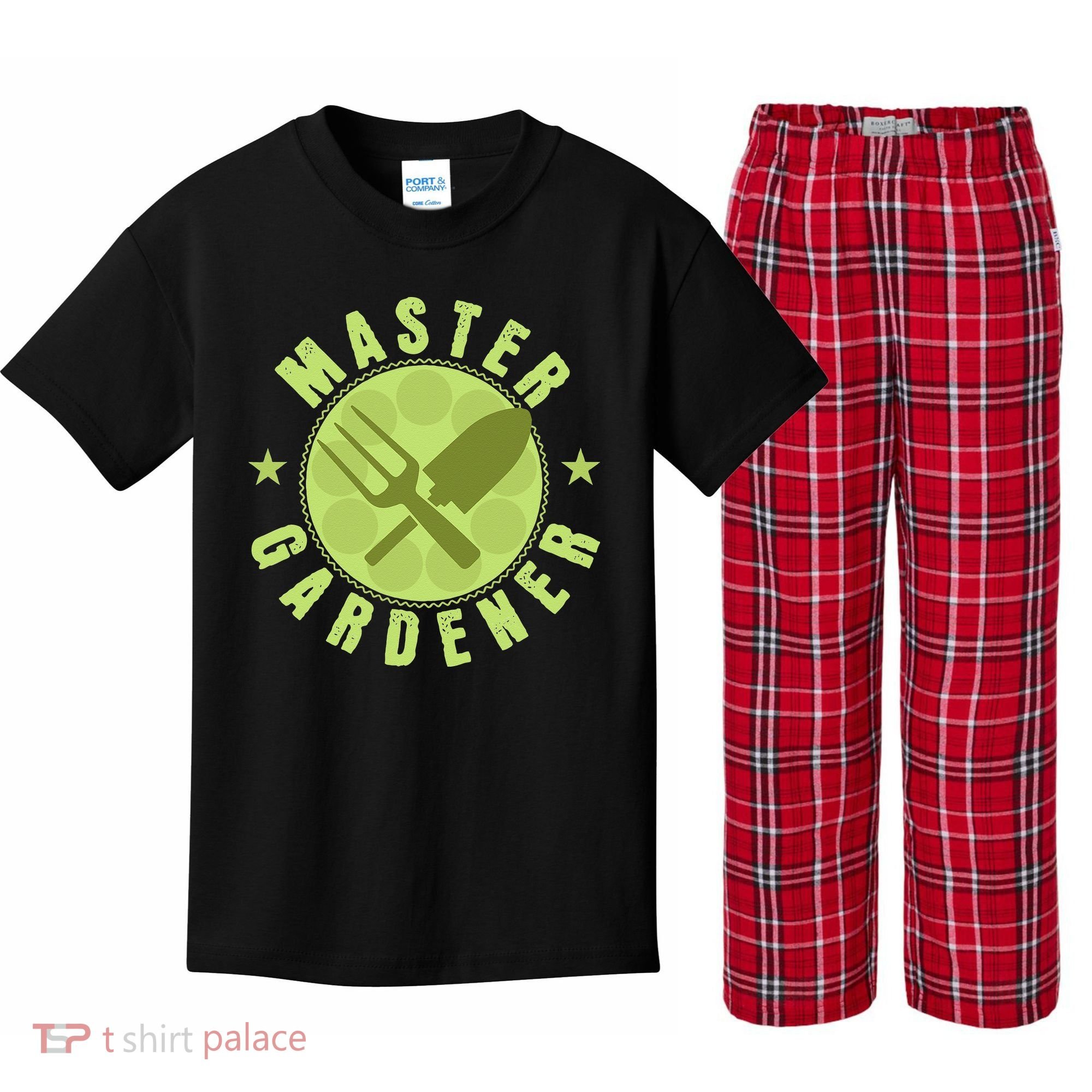 Gardening Master Gardener Kids Plaid Pajama Set