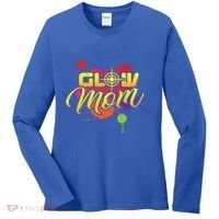 Glow Mom Gift Birthday Party Great Gift Paintball Women's Long Sleeve Shirt thumb 0