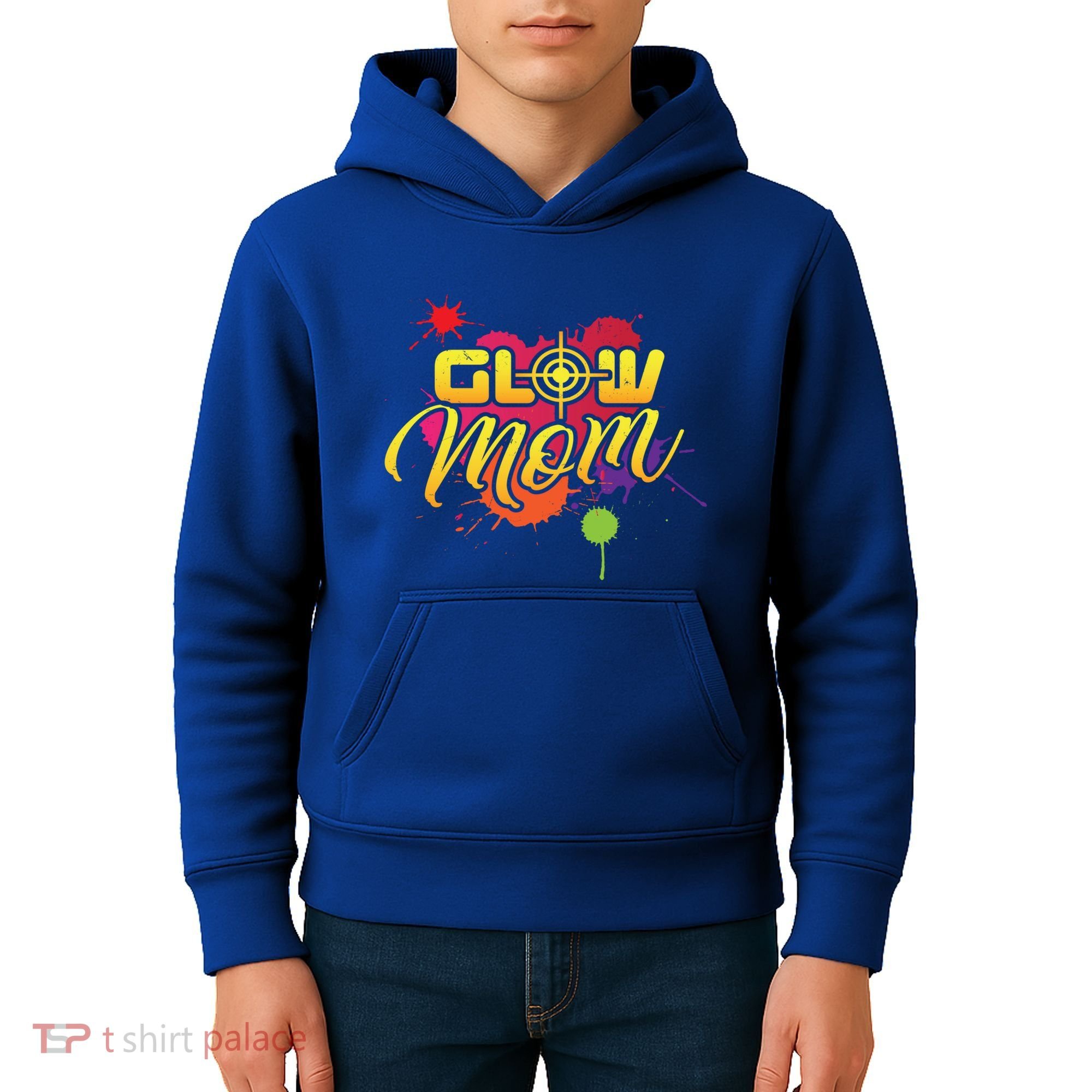 Glow Mom Gift Birthday Party Great Gift Paintball Kids Hoodie