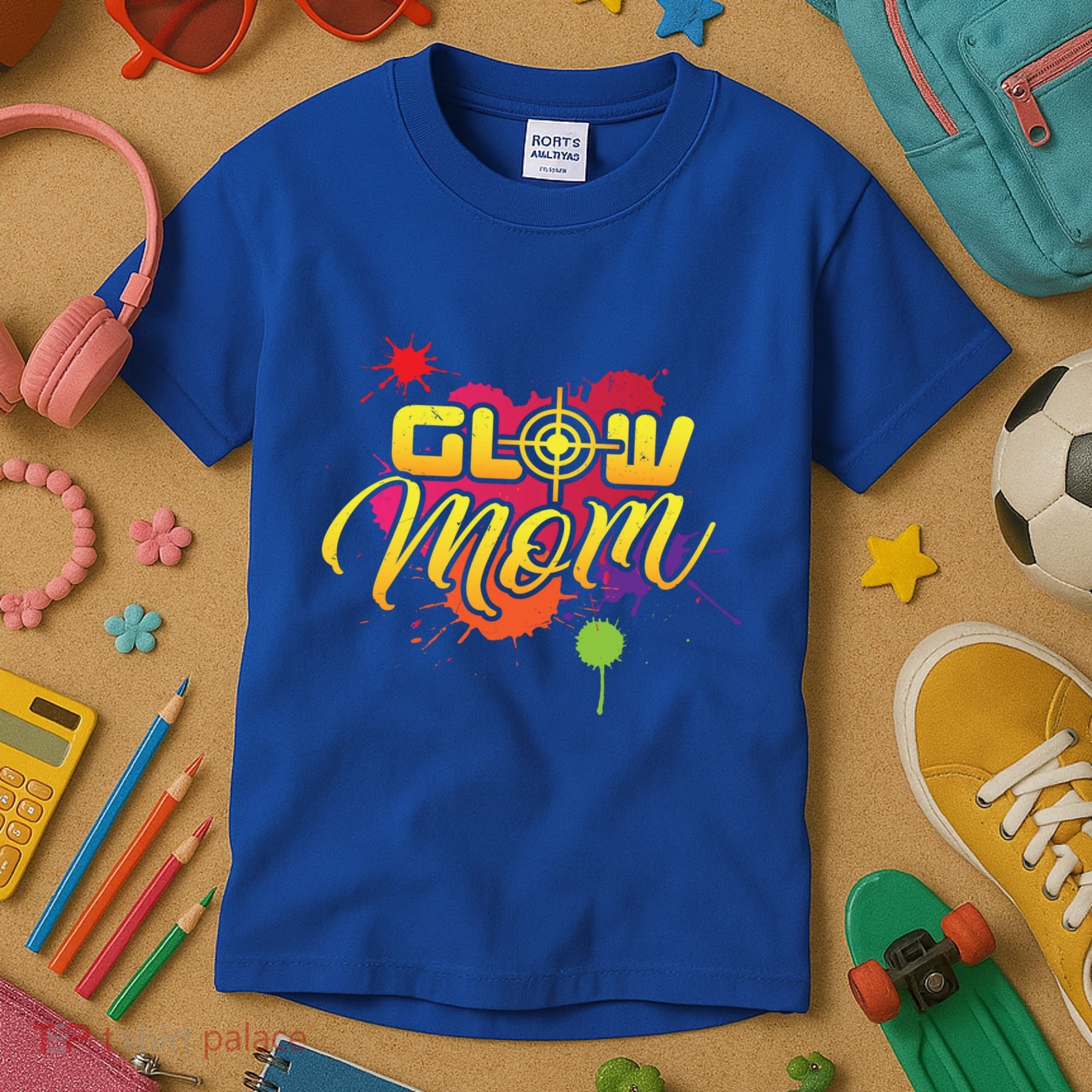 Glow Mom Gift Birthday Party Great Gift Paintball Kids T-Shirt