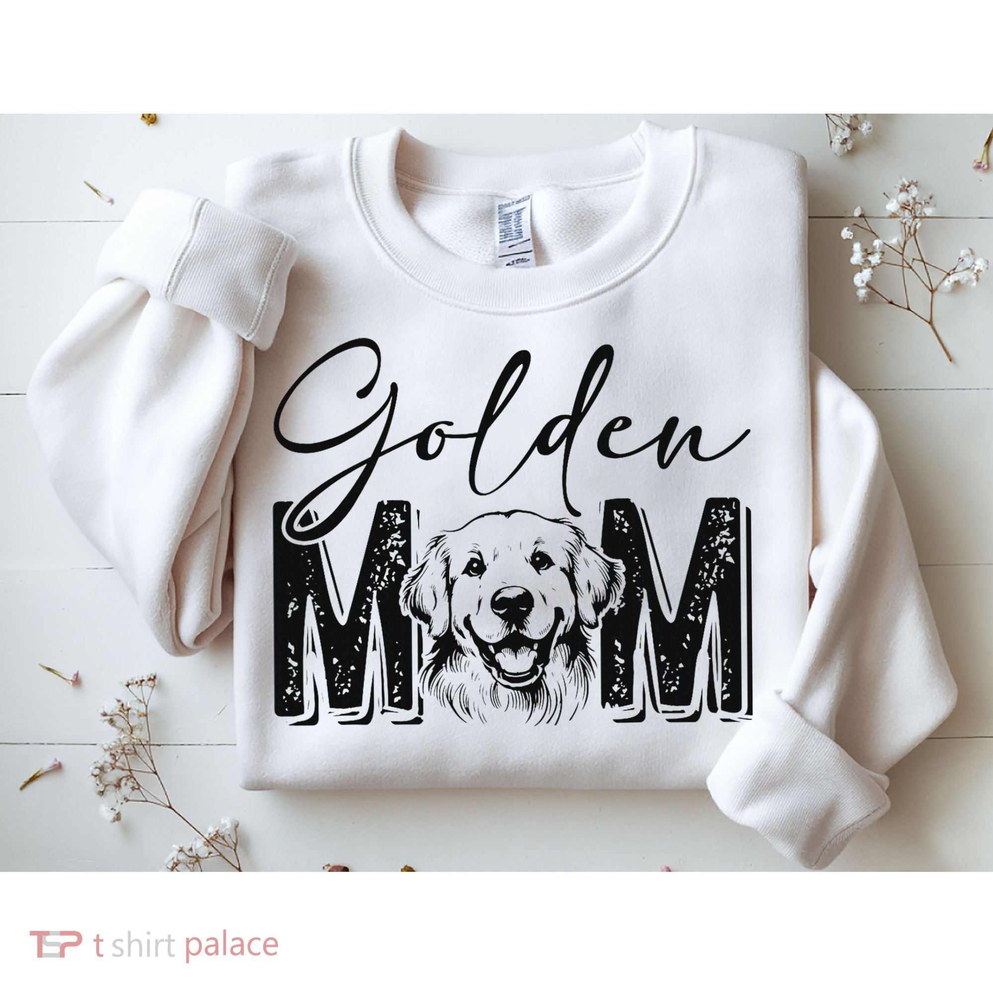 Golden Mom Golden Retriever Lover Dog Mama Funny Retro Sweatshirt