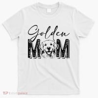 Golden Mom Golden Retriever Lover Dog Mama Funny Retro T-Shirt thumb 0