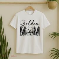 Golden Mom Golden Retriever Lover Dog Mama Funny Retro T-Shirt thumb 2