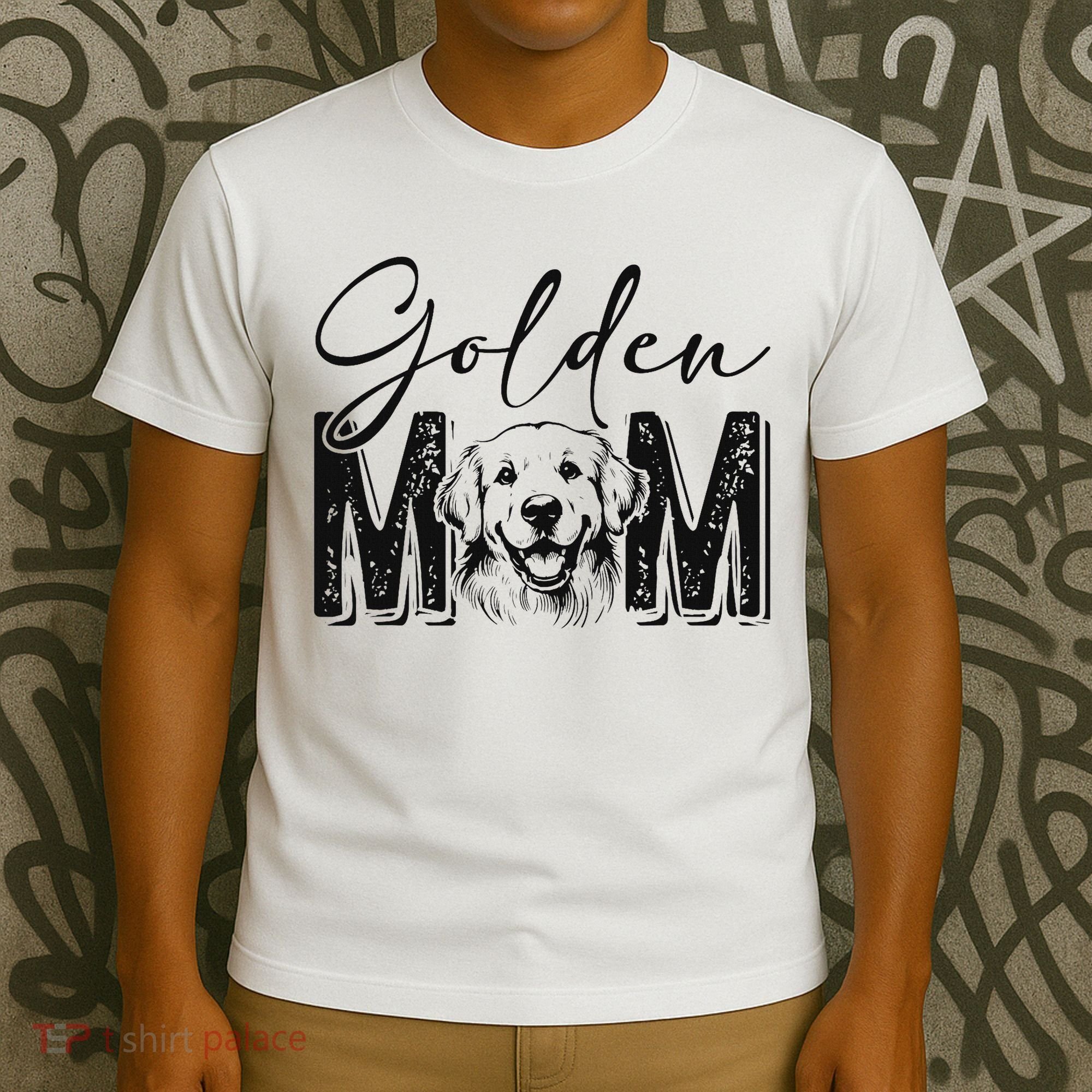 Golden Mom Golden Retriever Lover Dog Mama Funny Retro T-Shirt