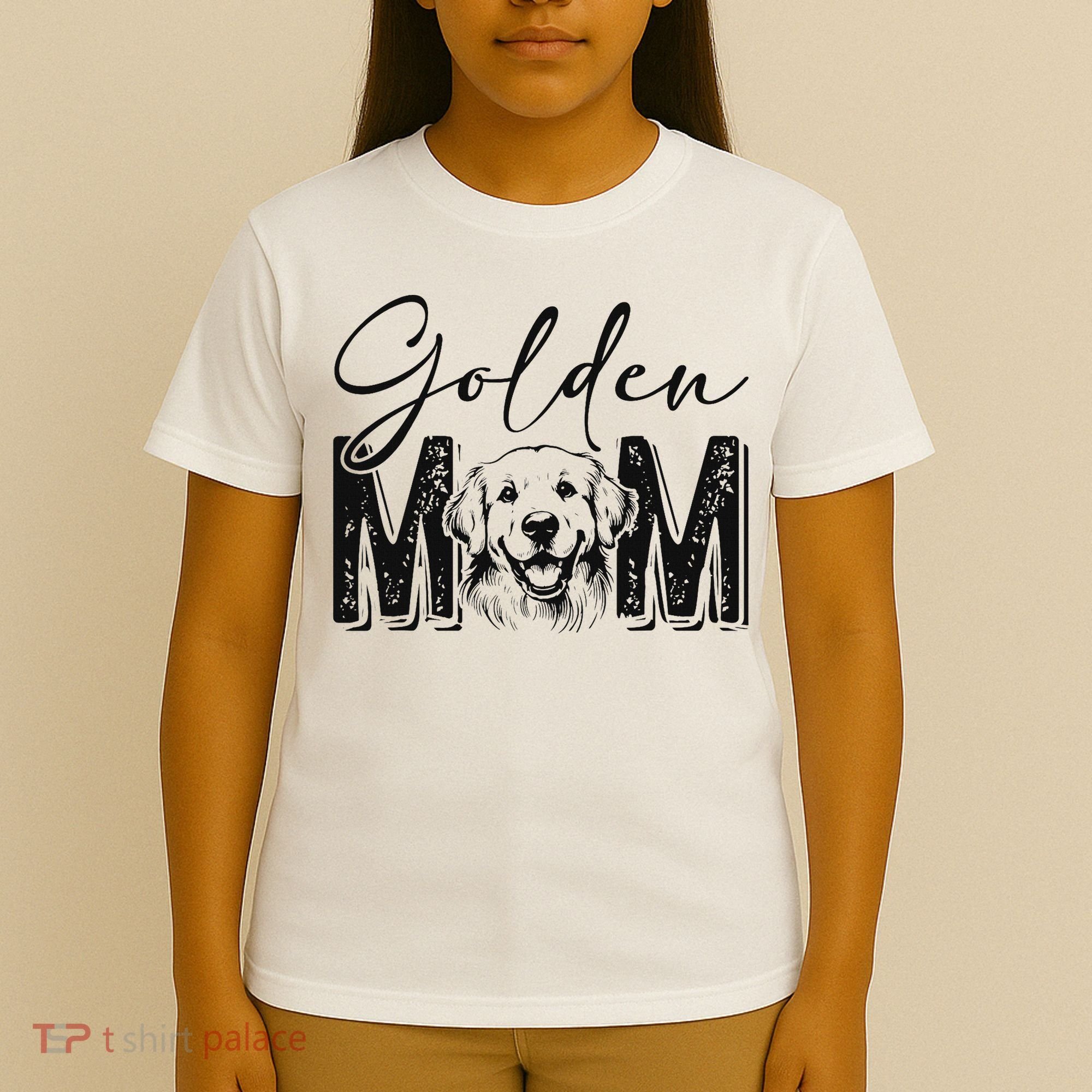 Golden Mom Golden Retriever Lover Dog Mama Funny Retro T-Shirt