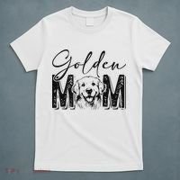 Golden Mom Golden Retriever Lover Dog Mama Funny Retro T-Shirt thumb 5
