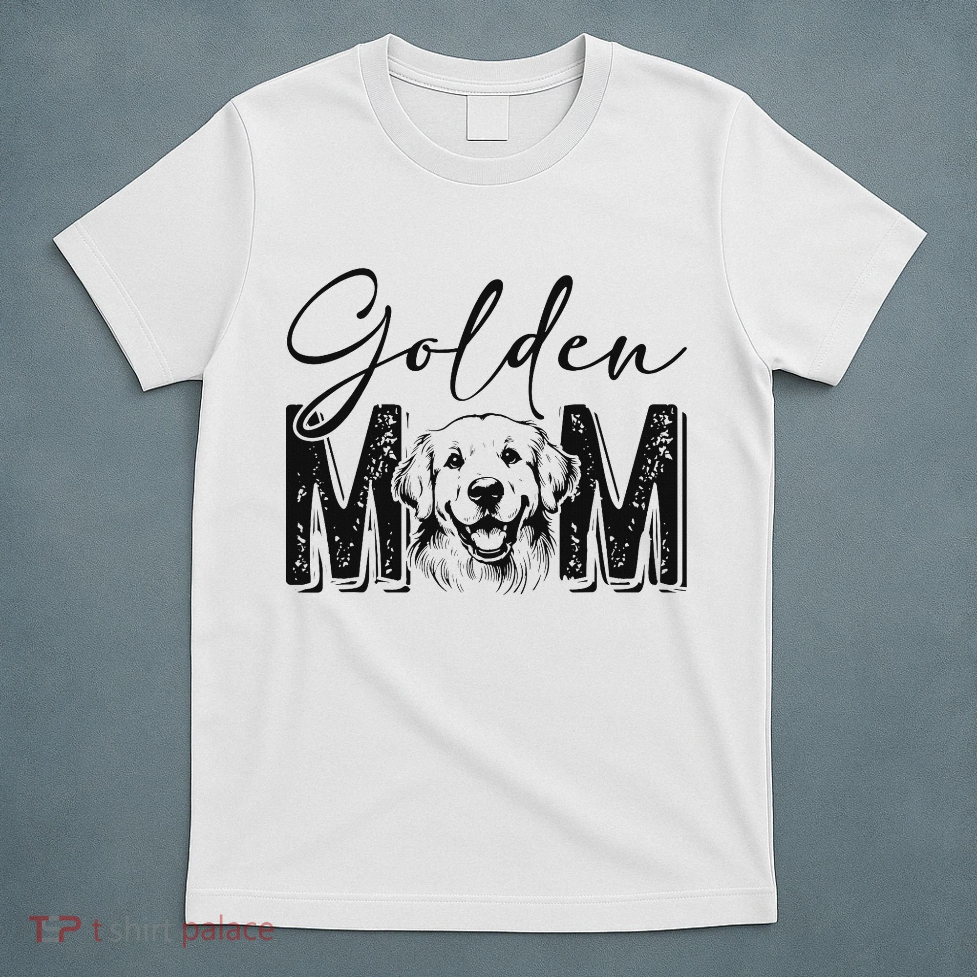Golden Mom Golden Retriever Lover Dog Mama Funny Retro T-Shirt