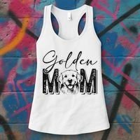 Golden Mom Golden Retriever Lover Dog Mama Funny Retro Women's Tank Top thumb 3