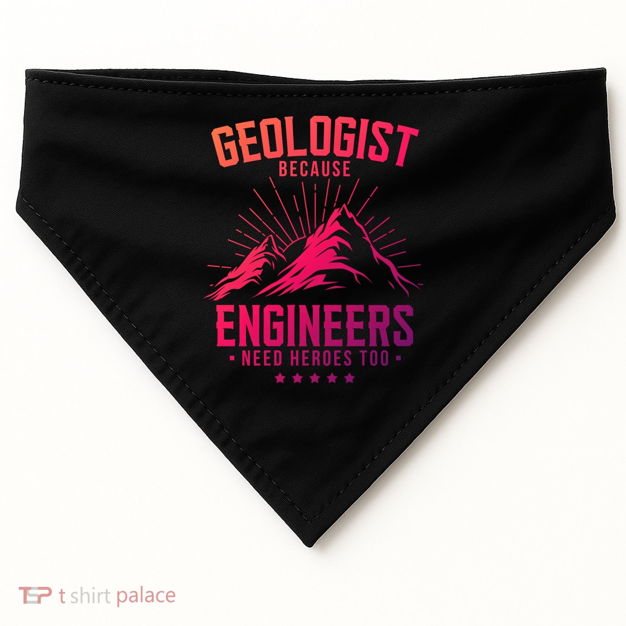 Geology Majors Geologist Because Engineers Need Heroes Too Gift USA-Made Doggie Bandana