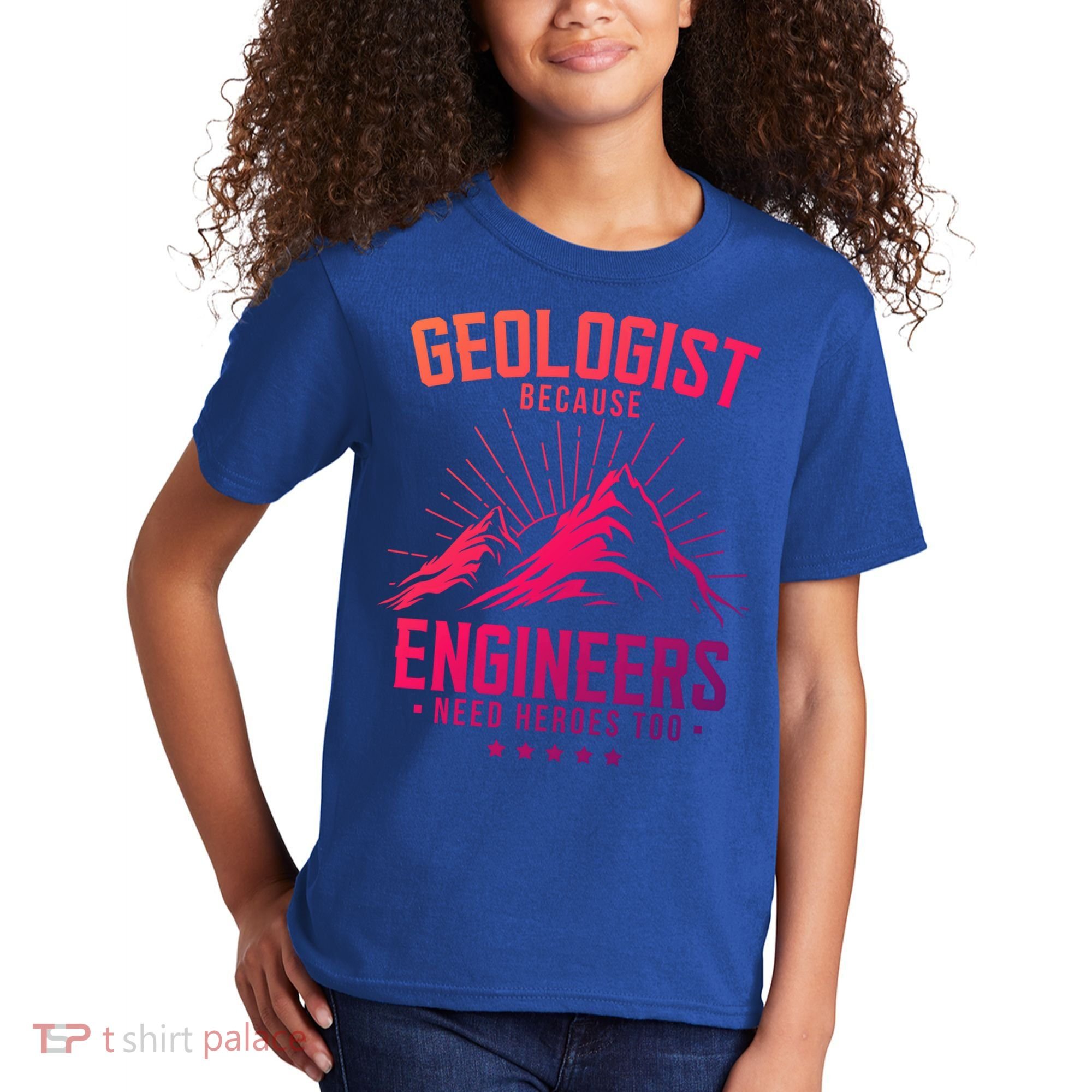 Geology Majors Geologist Because Engineers Need Heroes Too Gift Kids T-Shirt