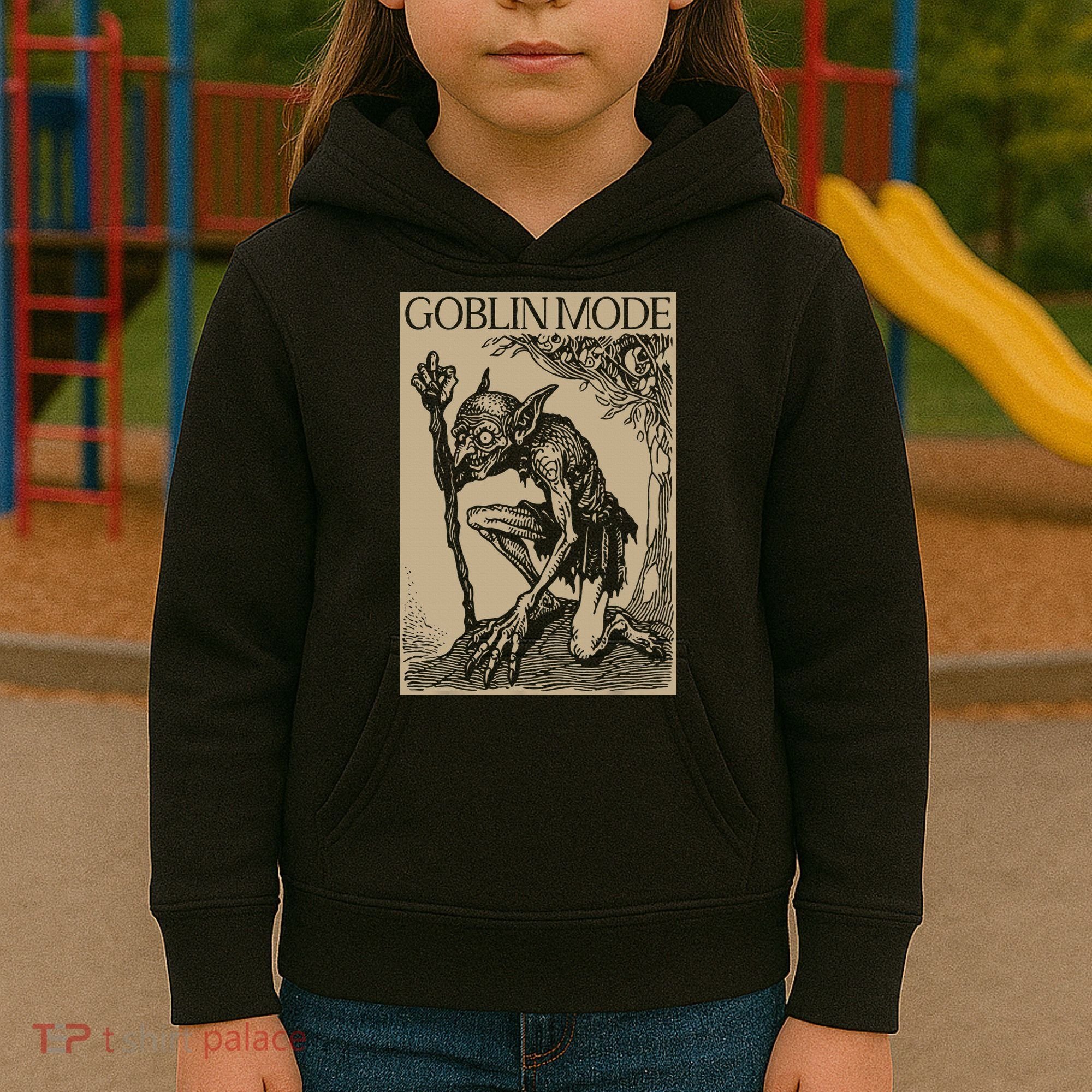 Goblin Mode Goblincore Fairycore Medieval Grunge Aesthetic Kids Hoodie
