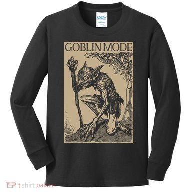 Goblin Mode Goblincore Fairycore Medieval Grunge Aesthetic Kids Long Sleeve Shirt