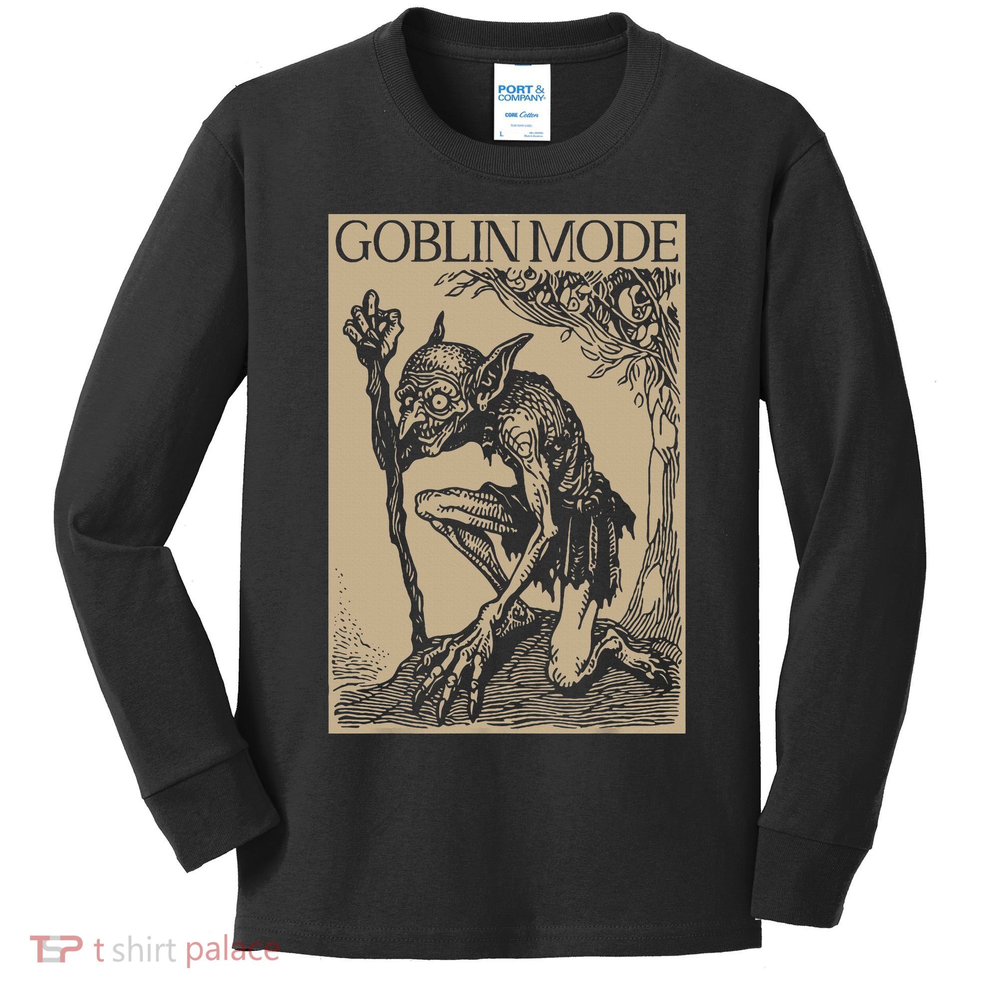 Goblin Mode Goblincore Fairycore Medieval Grunge Aesthetic Kids Long Sleeve Shirt