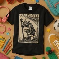 Goblin Mode Goblincore Fairycore Medieval Grunge Aesthetic Kids T-Shirt thumb 3