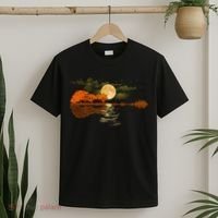 Guitar Meaningful Gift Nature Guitar Lake Shadow Love T-Shirt thumb 2
