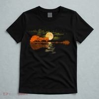 Guitar Meaningful Gift Nature Guitar Lake Shadow Love T-Shirt thumb 5