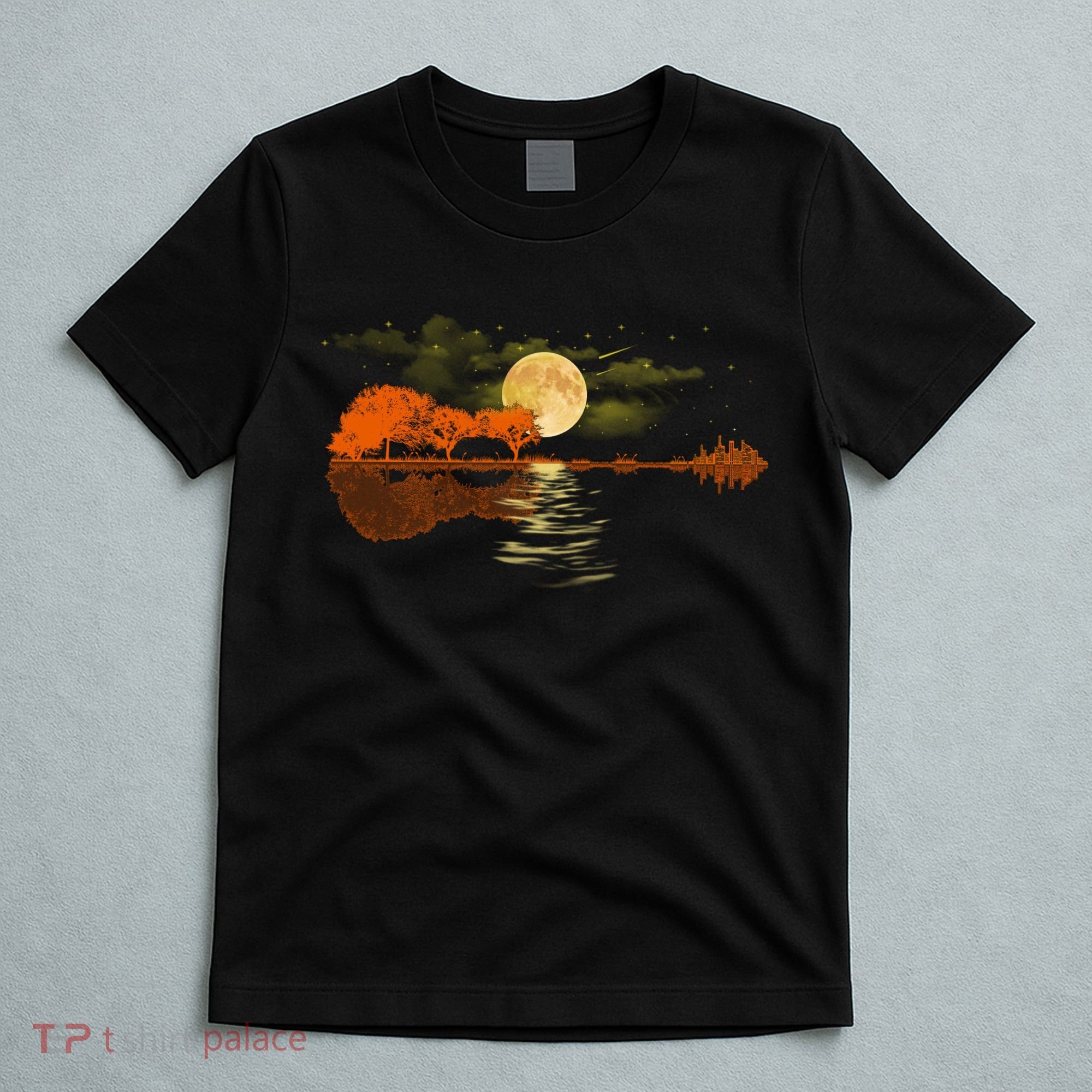 Guitar Meaningful Gift Nature Guitar Lake Shadow Love T-Shirt