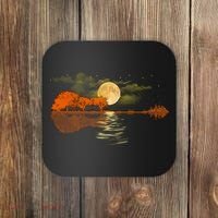 Guitar Meaningful Gift Nature Guitar Lake Shadow Love Coaster thumb 0