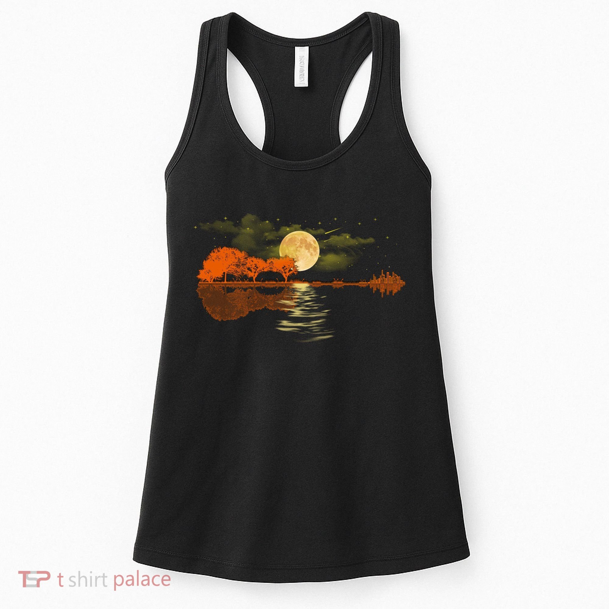 Guitar Meaningful Gift Nature Guitar Lake Shadow Love Women's Tank Top