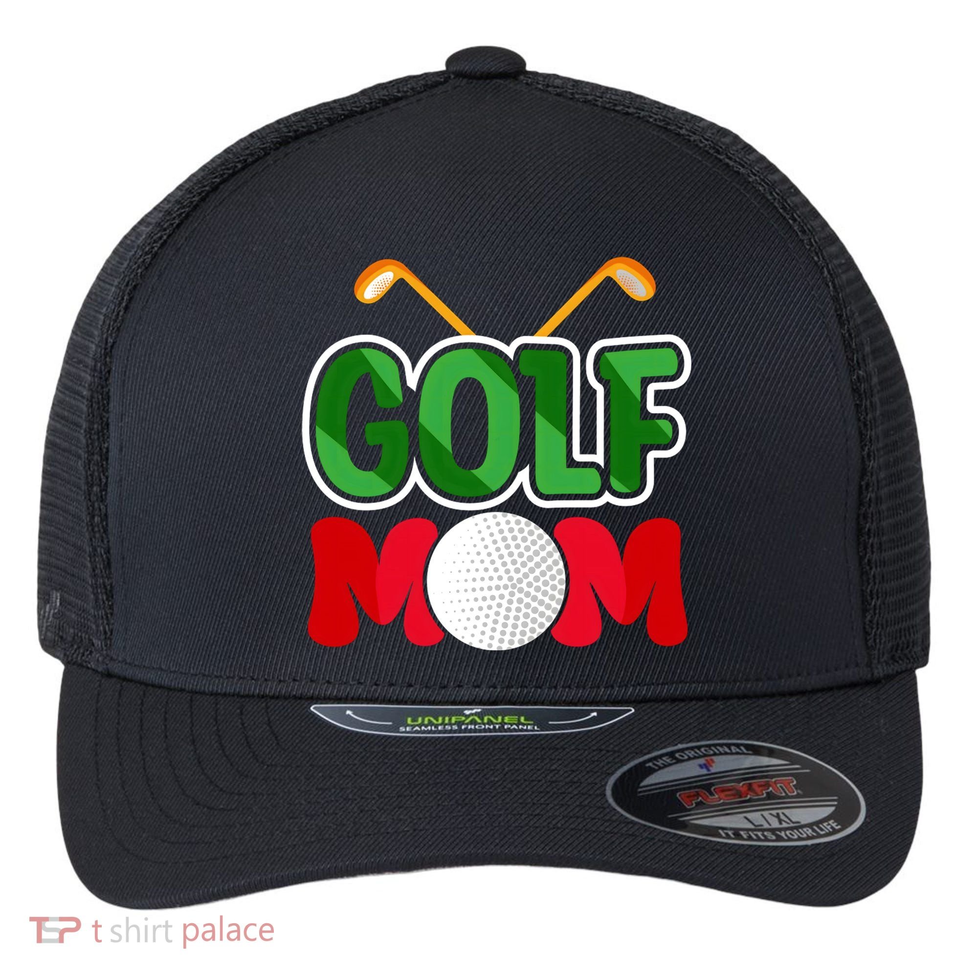 Golf Mom Gift For Mother's Day Flexfit Unipanel Trucker Cap