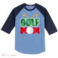 Golf Mom Gift For Mother's Day Raglan Baseball Sleeve Shirt thumb 0