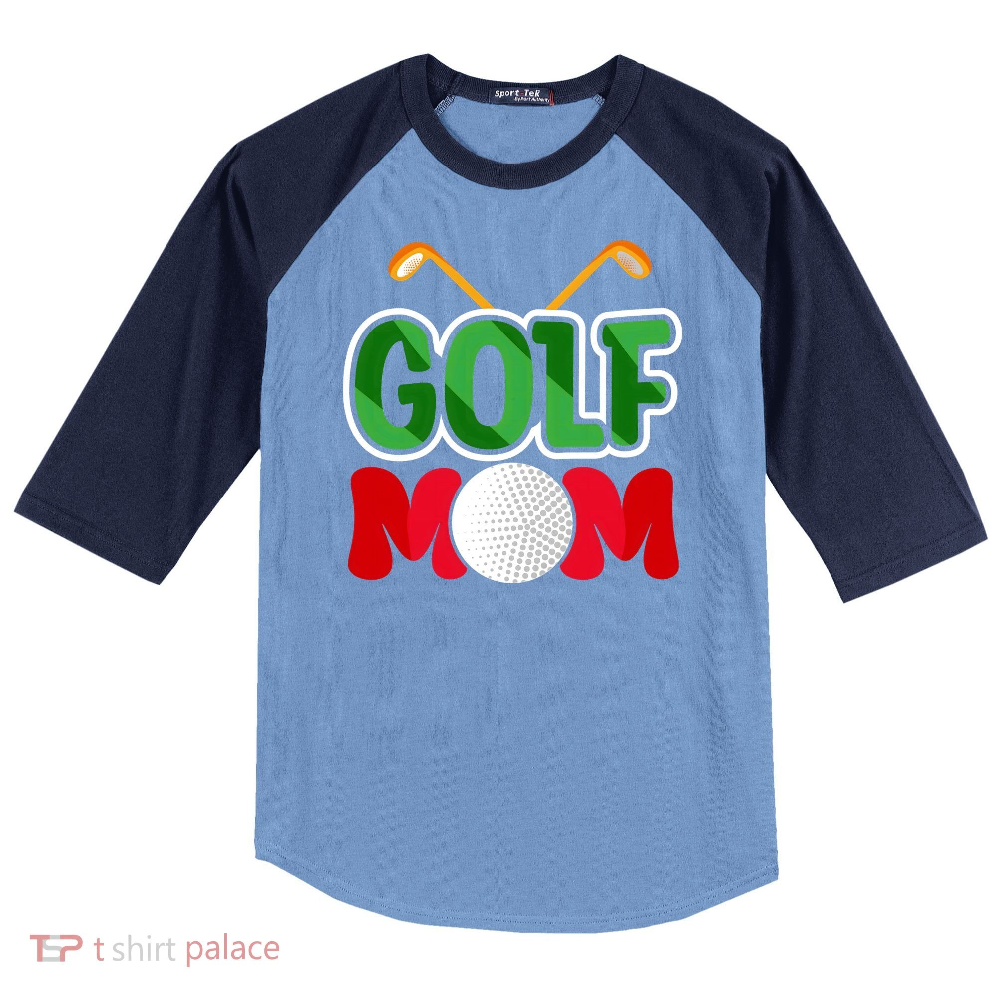 Golf Mom Gift For Mother's Day Raglan Baseball Sleeve Shirt
