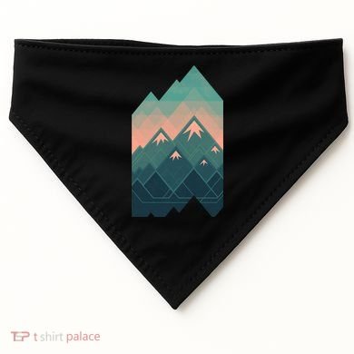 Geometric Mountains USA-Made Doggie Bandana