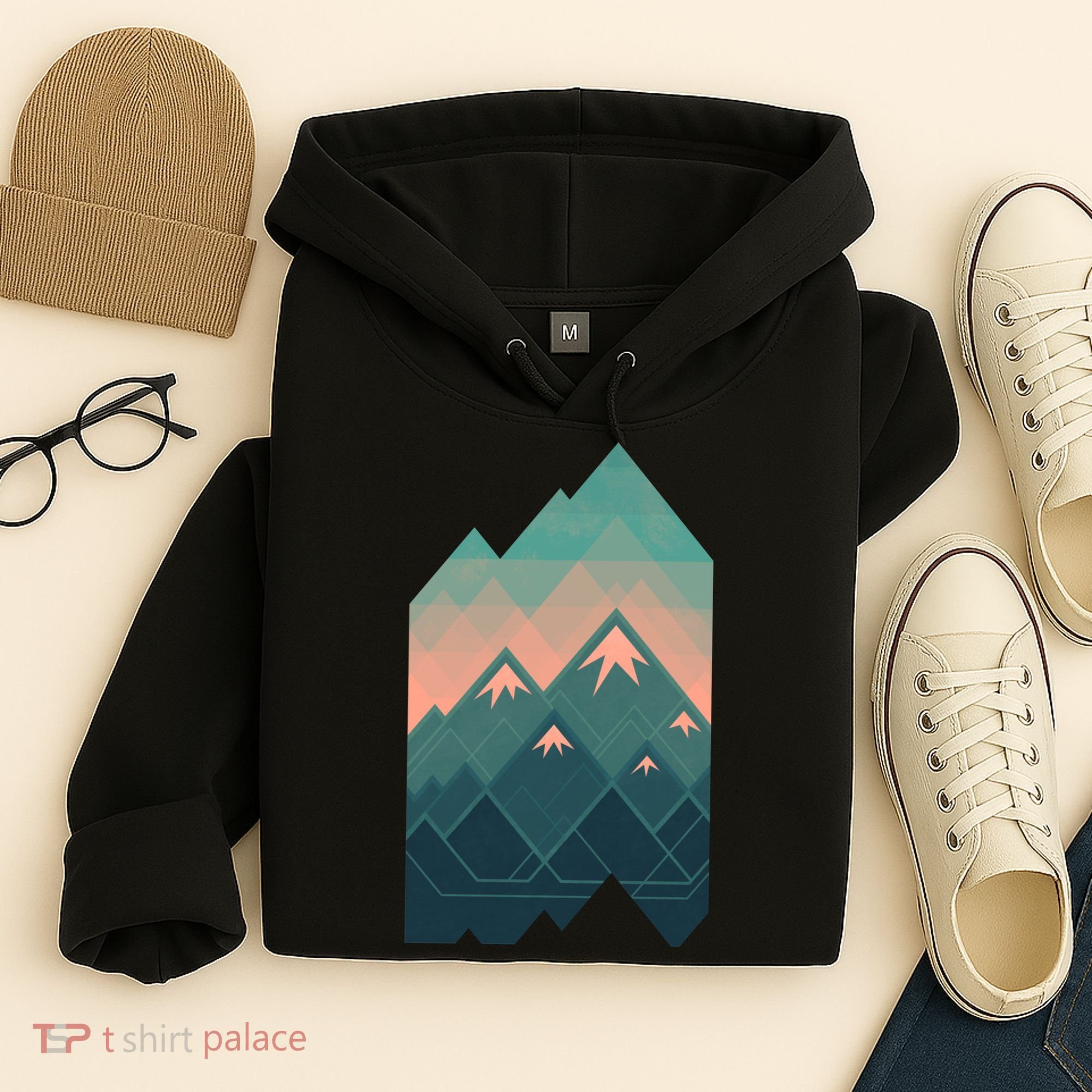 Geometric Mountains Hoodie