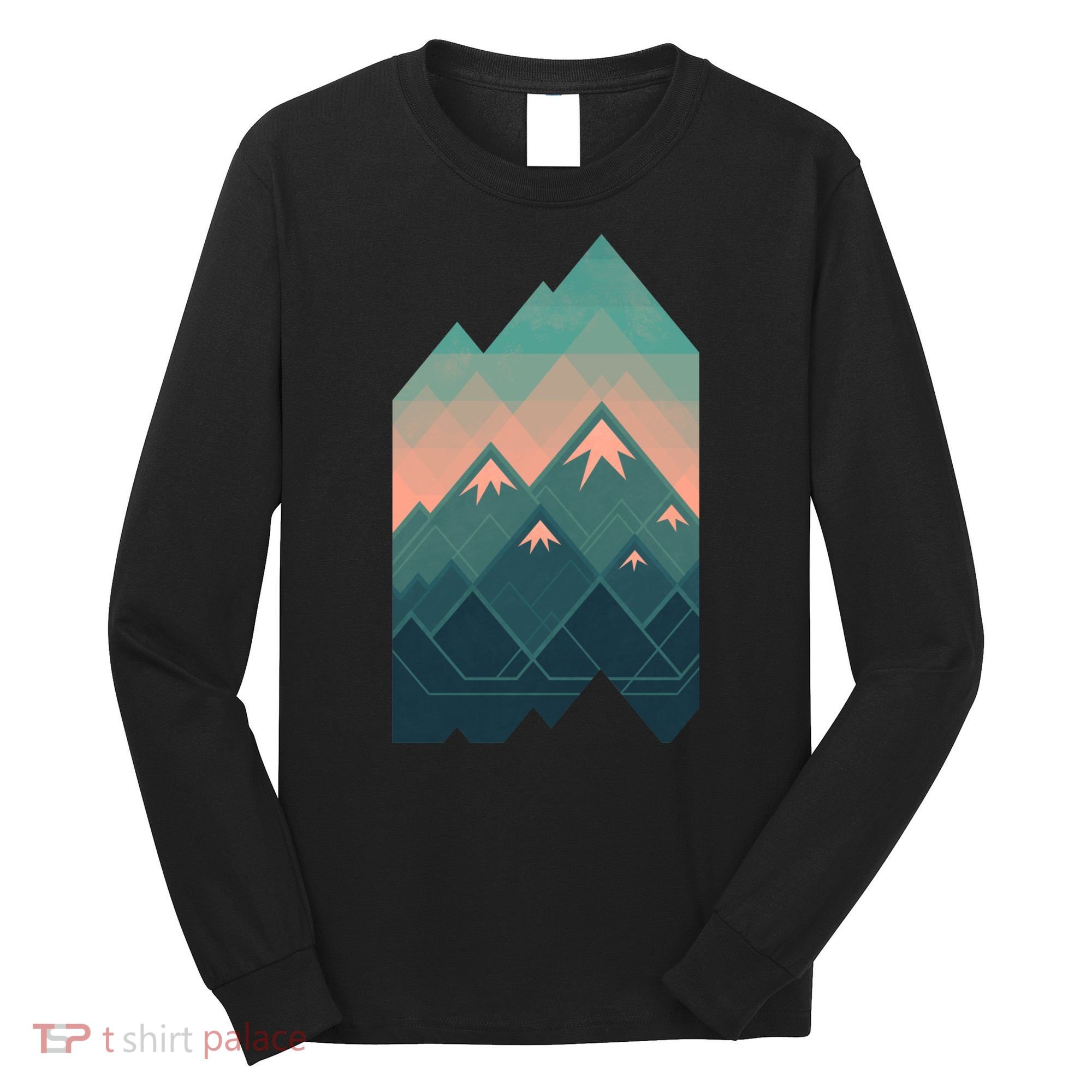 Geometric Mountains Long Sleeve Shirt