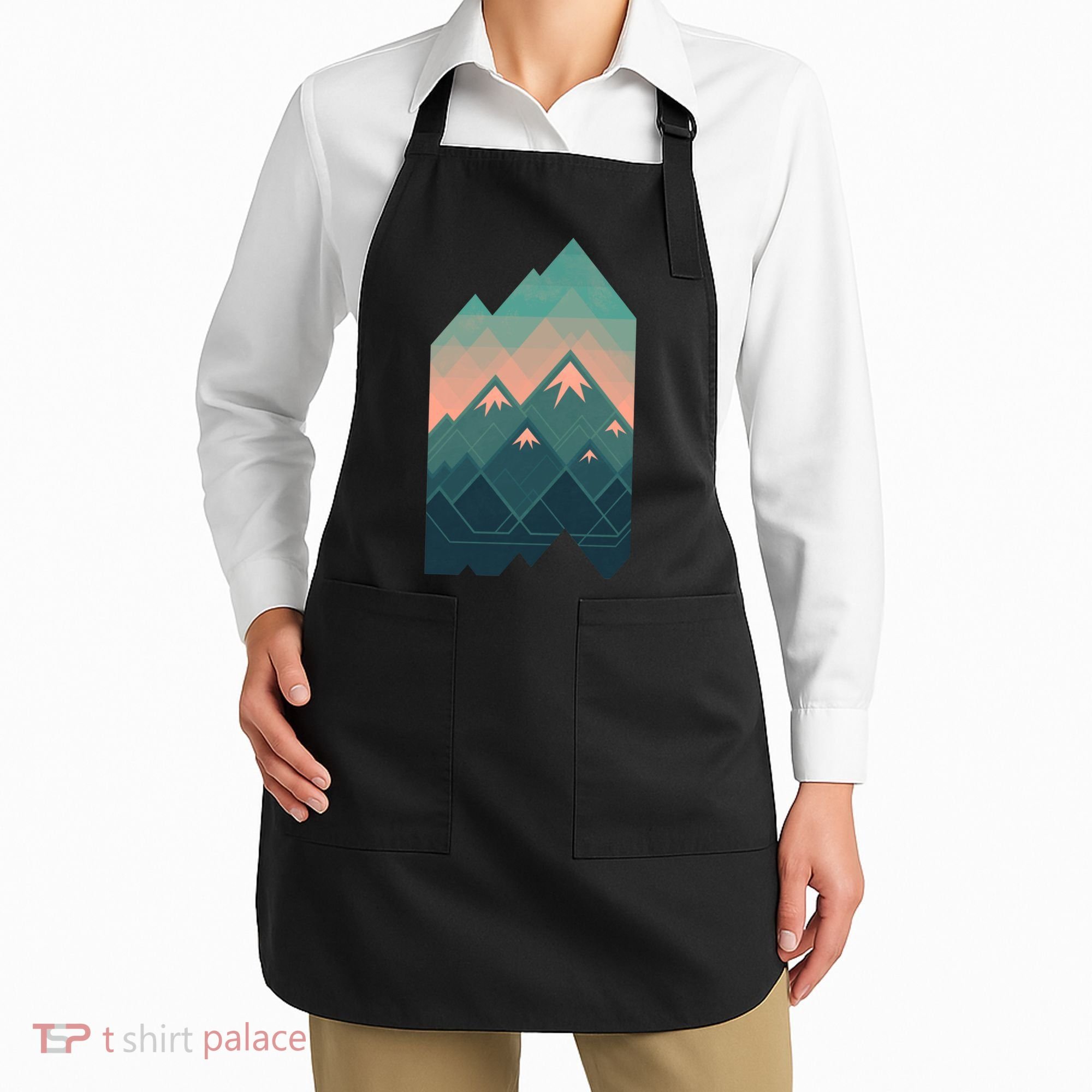 Geometric Mountains Apron
