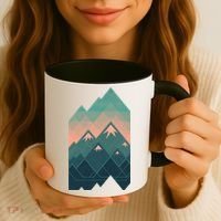 Geometric Mountains Coffee Mug thumb 3