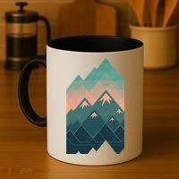 Geometric Mountains Coffee Mug thumb 4