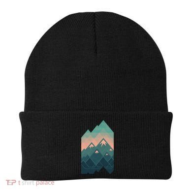 Geometric Mountains Beanie