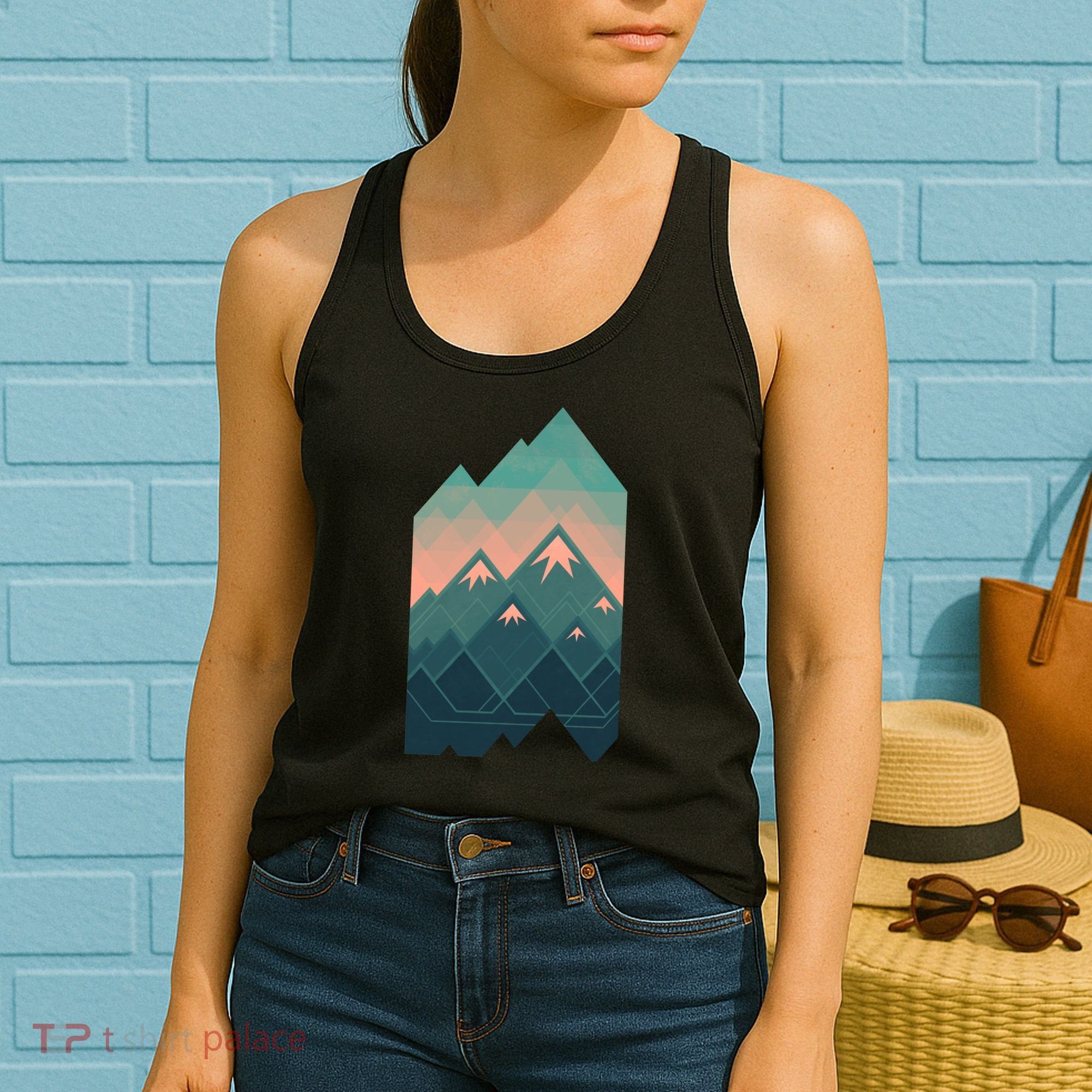 Geometric Mountains Women's Tank Top
