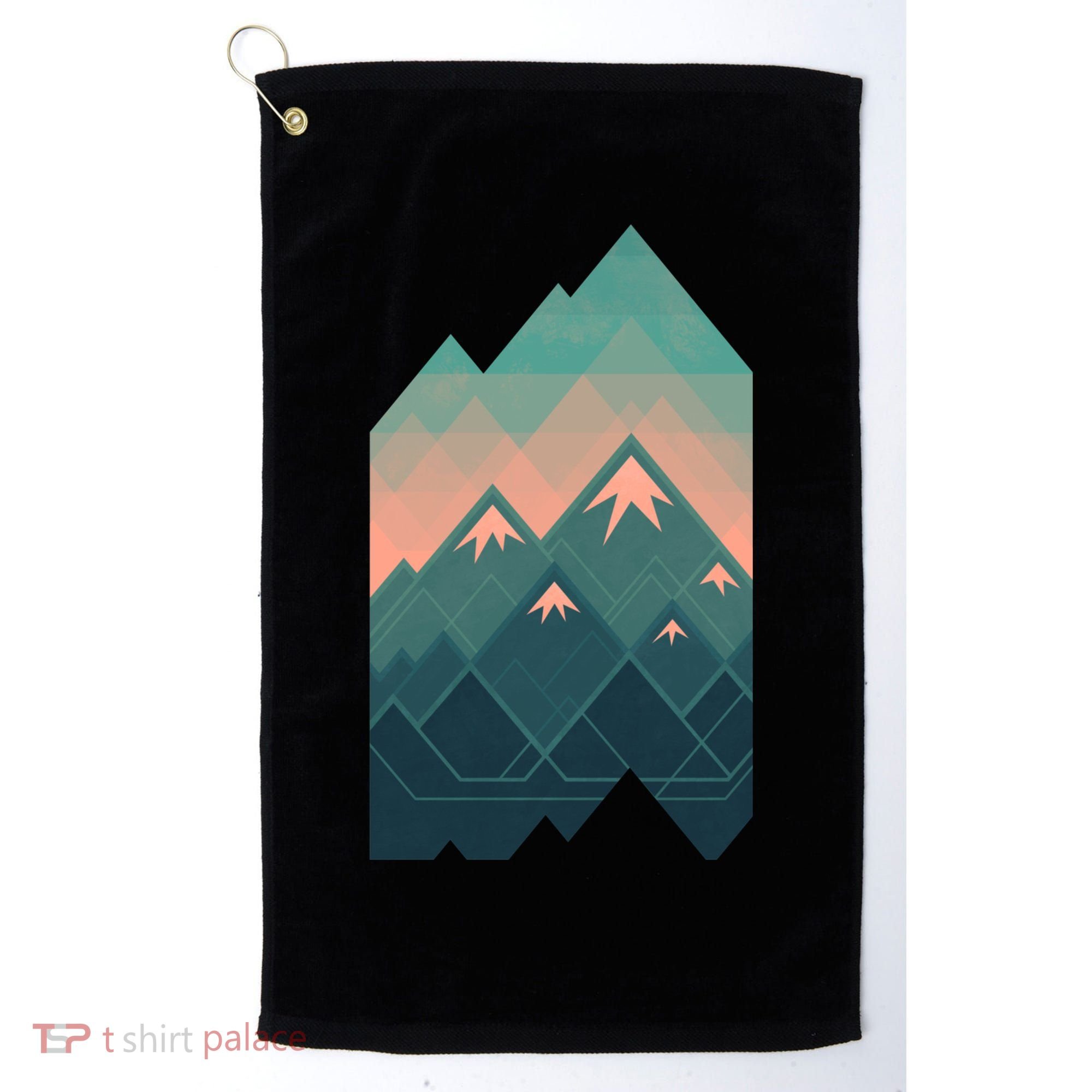 Geometric Mountains Golf Towel