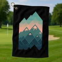 Geometric Mountains Golf Towel thumb 1