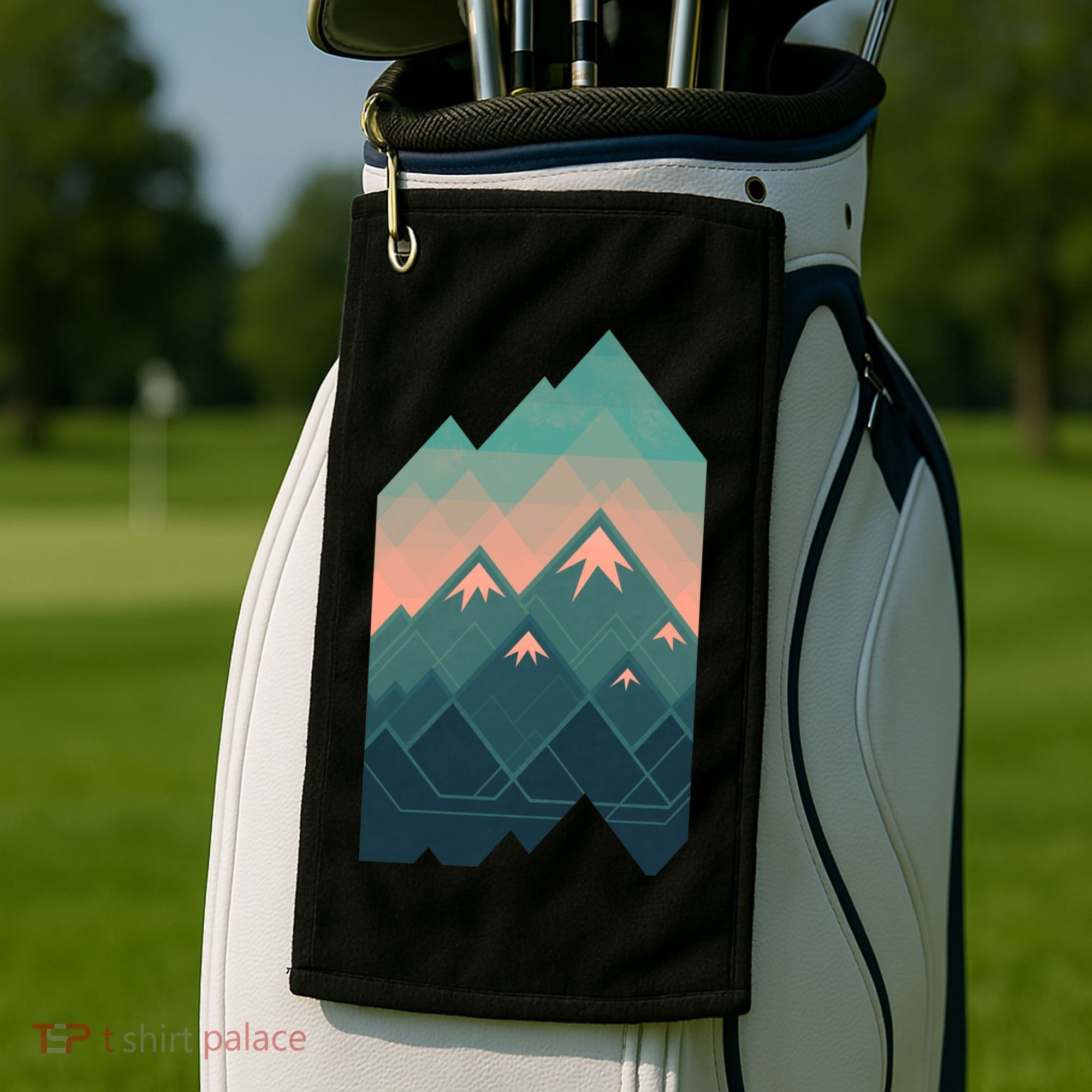 Geometric Mountains Golf Towel
