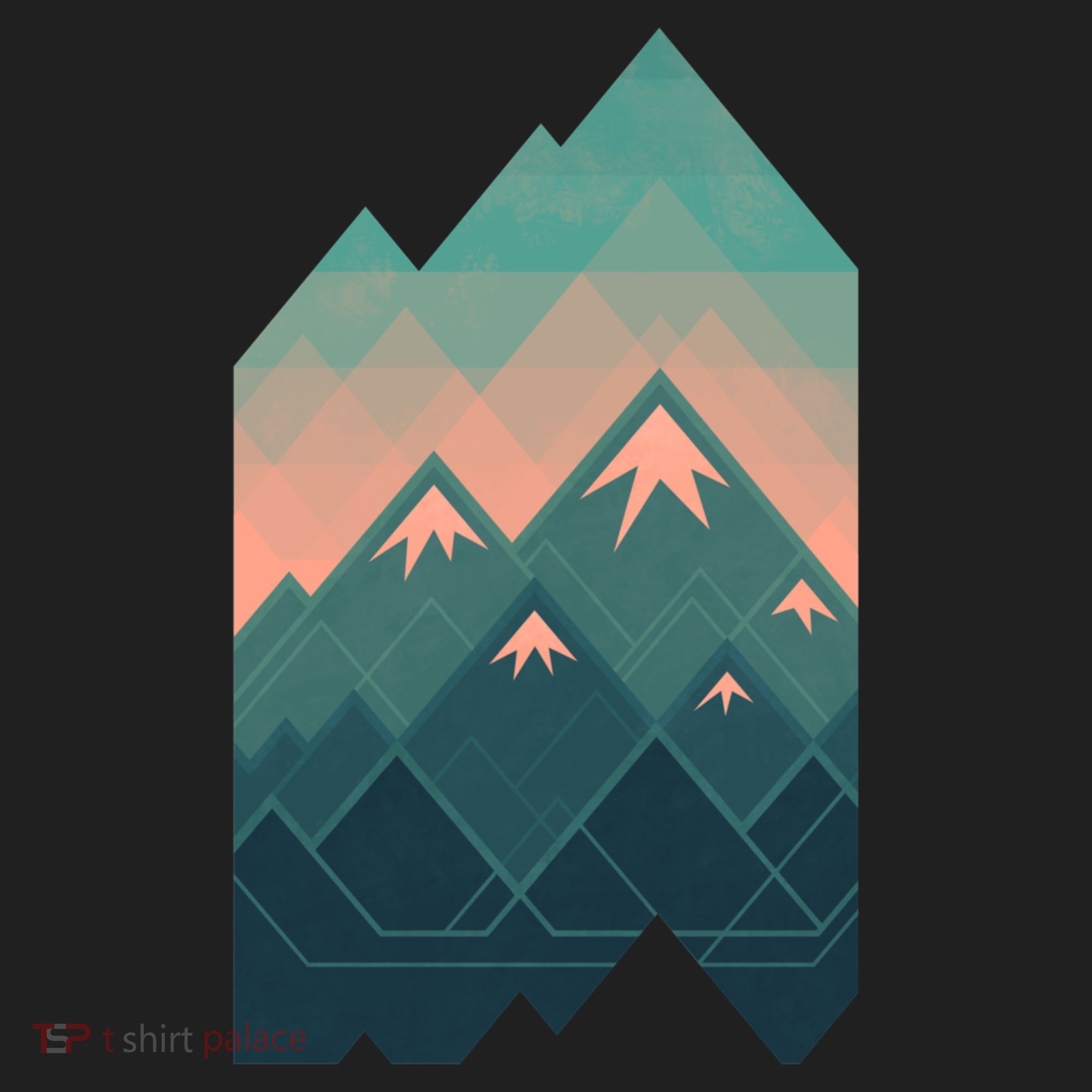 Geometric Mountains Golf Towel