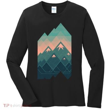 Geometric Mountains Women's Long Sleeve Shirt