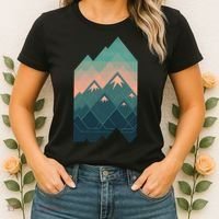 Geometric Mountains Women's T-Shirt thumb 2