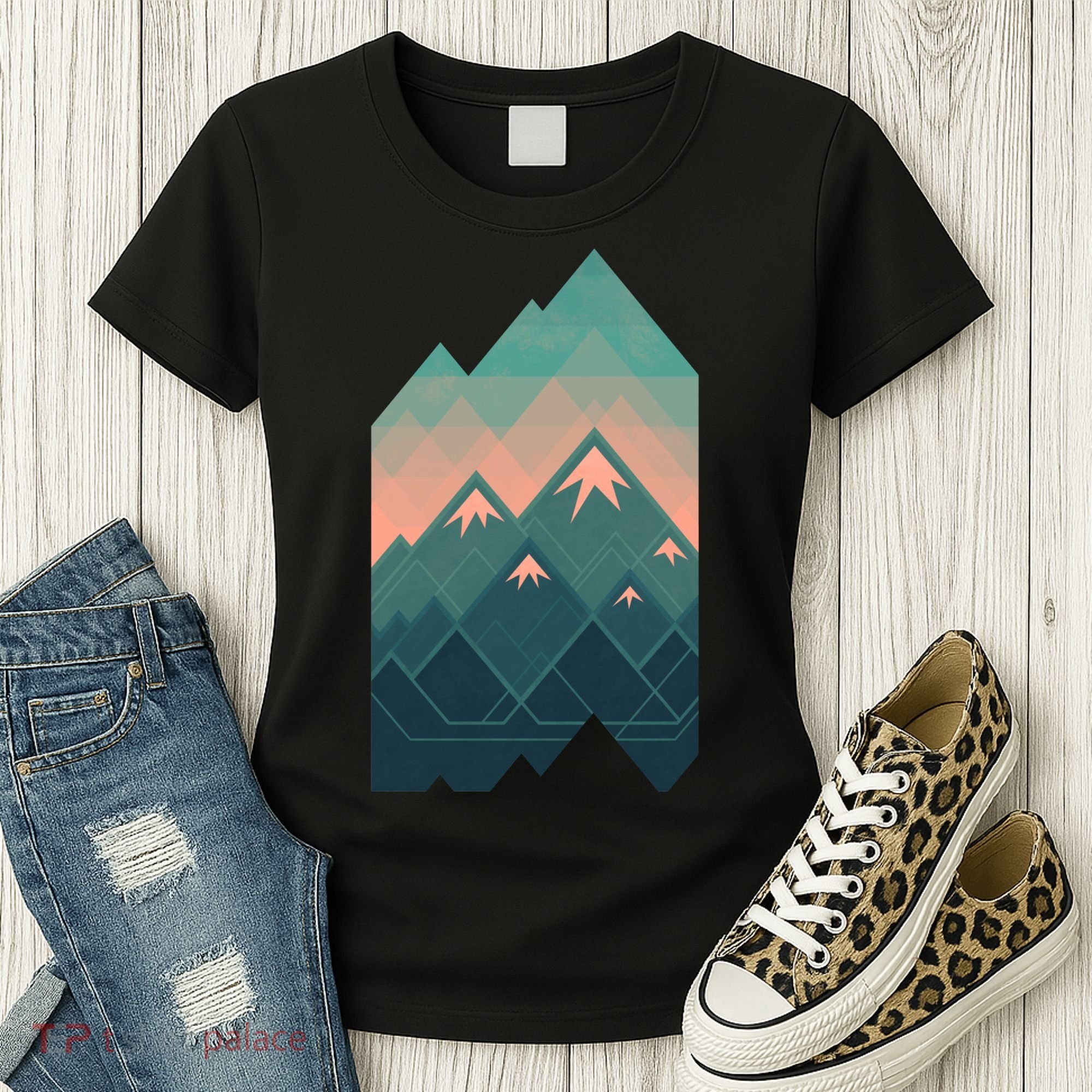 Geometric Mountains Women's T-Shirt