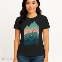 Geometric Mountains Women's T-Shirt thumb 4