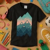 Geometric Mountains Kids T-Shirt thumb 3