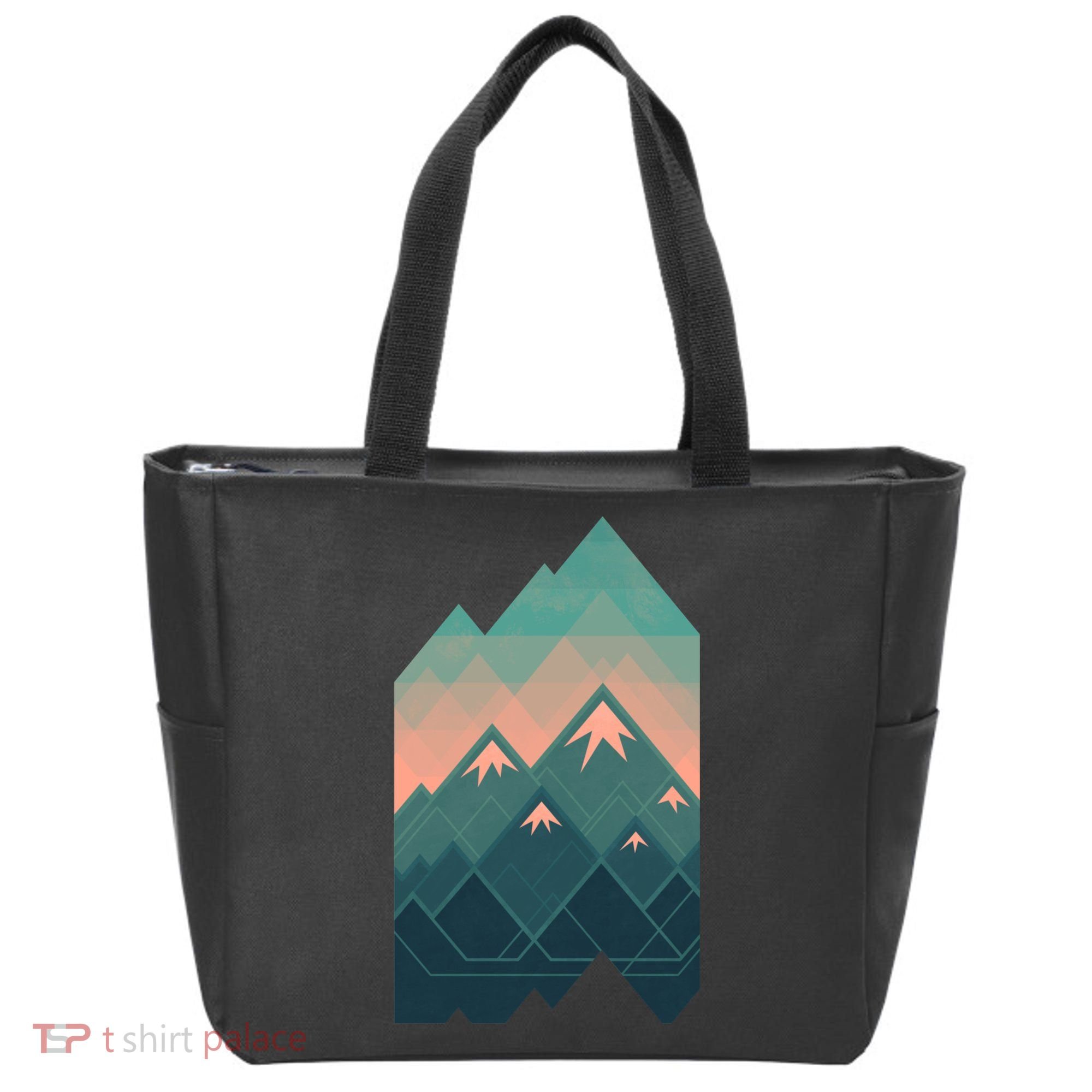 Geometric Mountains Tote Bag