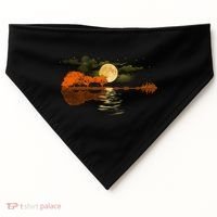 Guitar Meaningful Gift Nature Guitar Lake Shadow Love USA-Made Doggie Bandana thumb 0
