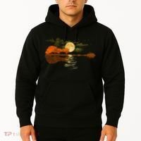 Guitar Meaningful Gift Nature Guitar Lake Shadow Love Hoodie thumb 2