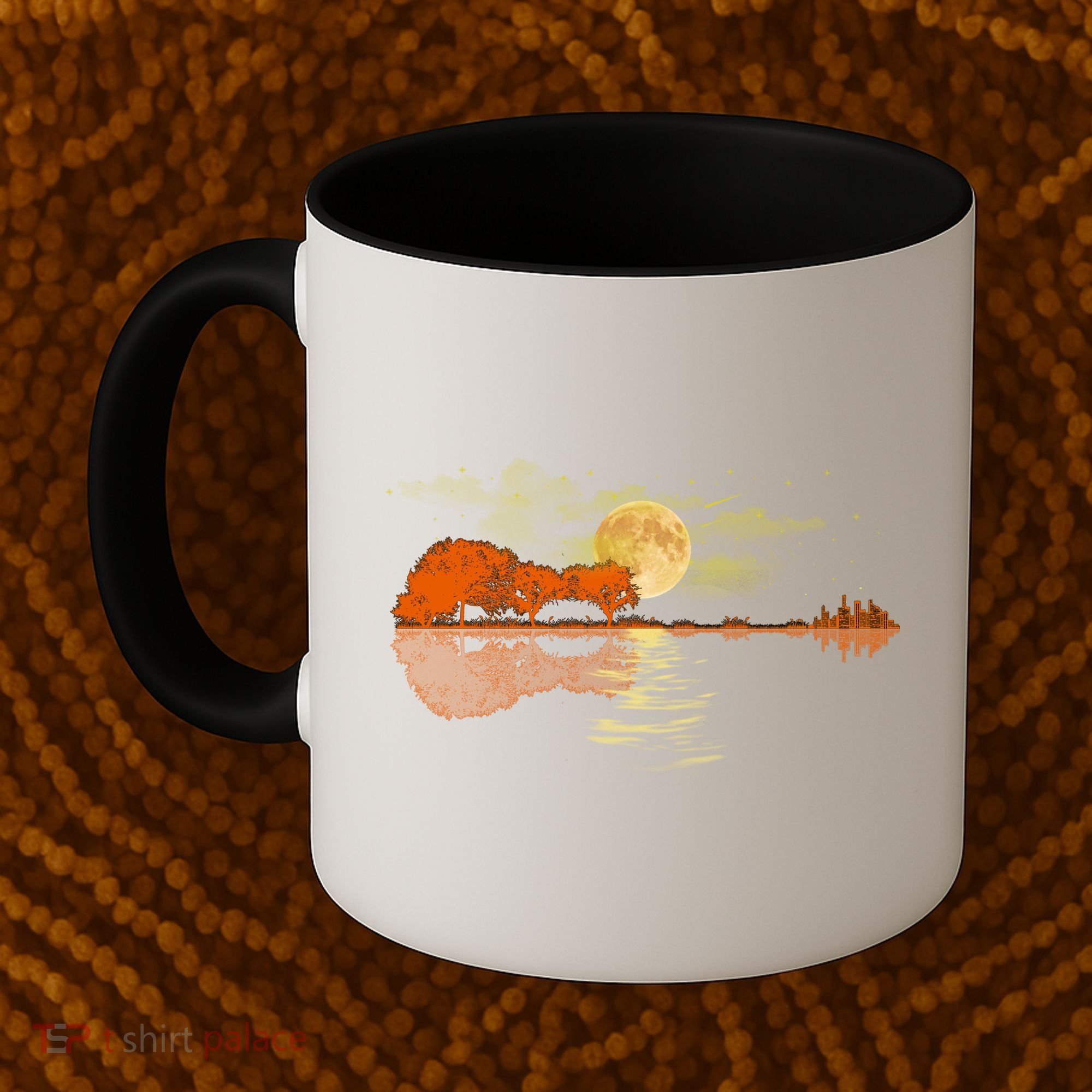 Guitar Meaningful Gift Nature Guitar Lake Shadow Love Coffee Mug