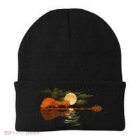 Guitar Meaningful Gift Nature Guitar Lake Shadow Love Beanie thumb 0
