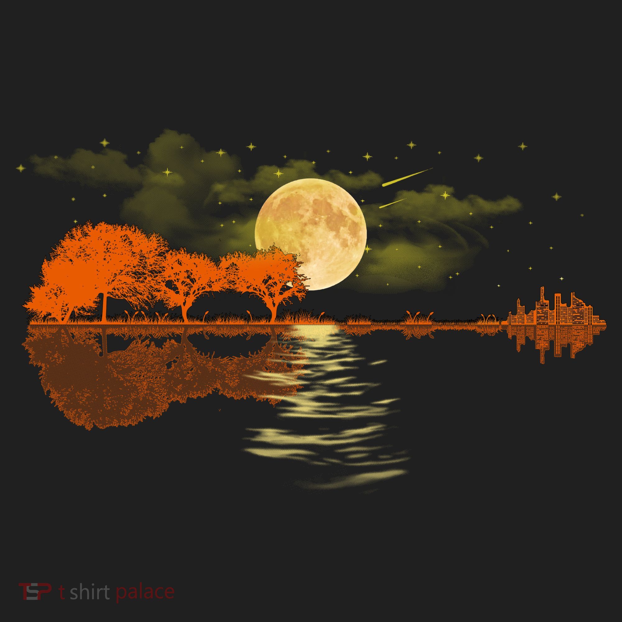 Guitar Meaningful Gift Nature Guitar Lake Shadow Love Beanie