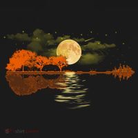 Guitar Meaningful Gift Nature Guitar Lake Shadow Love Women's Hoodie thumb 2